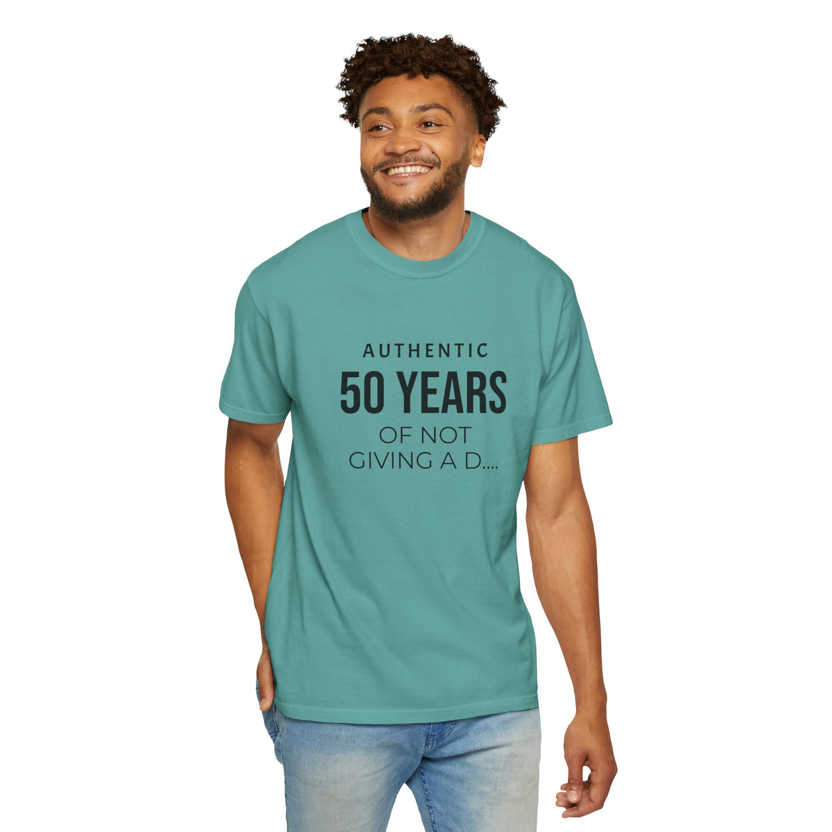 Custom garment-dyed T-shirt by Printify featuring a soft, vibrant fabric and a classic fit, perfect for personalized designs.