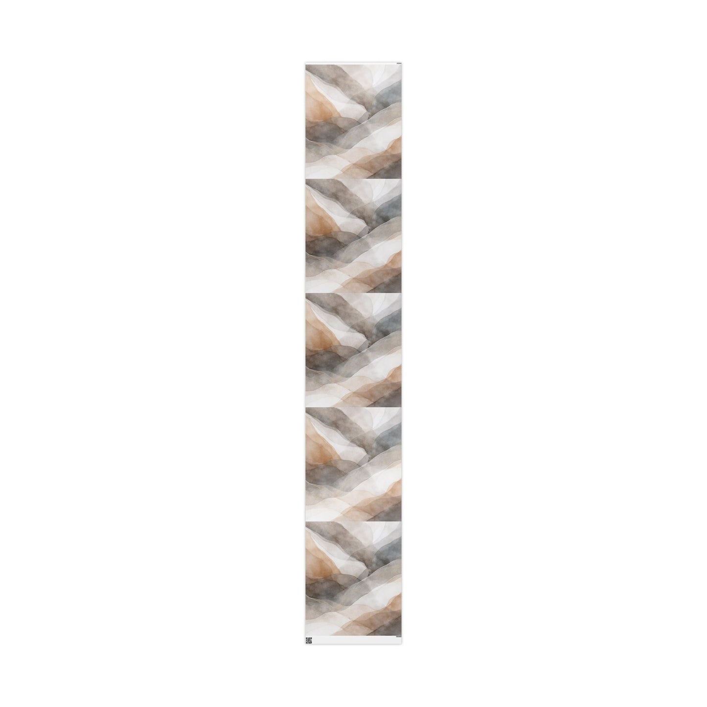 Geometric Neutral Watercolor Wrapping Paper Roll — Earth Tone Abstract Gift Wrap