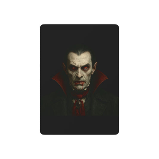 Vampire-themed poker playing cards from Printify, featuring gothic artwork on paper card deck for game night fun.
