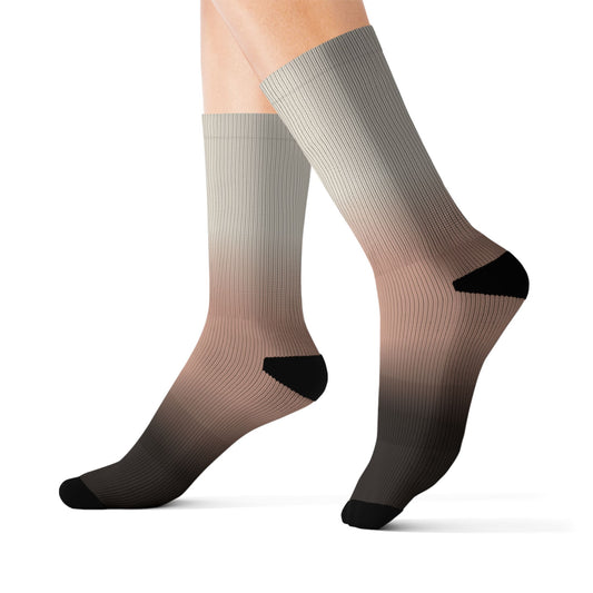 Neutral Ombre Gradient Socks | Sublimation Socks