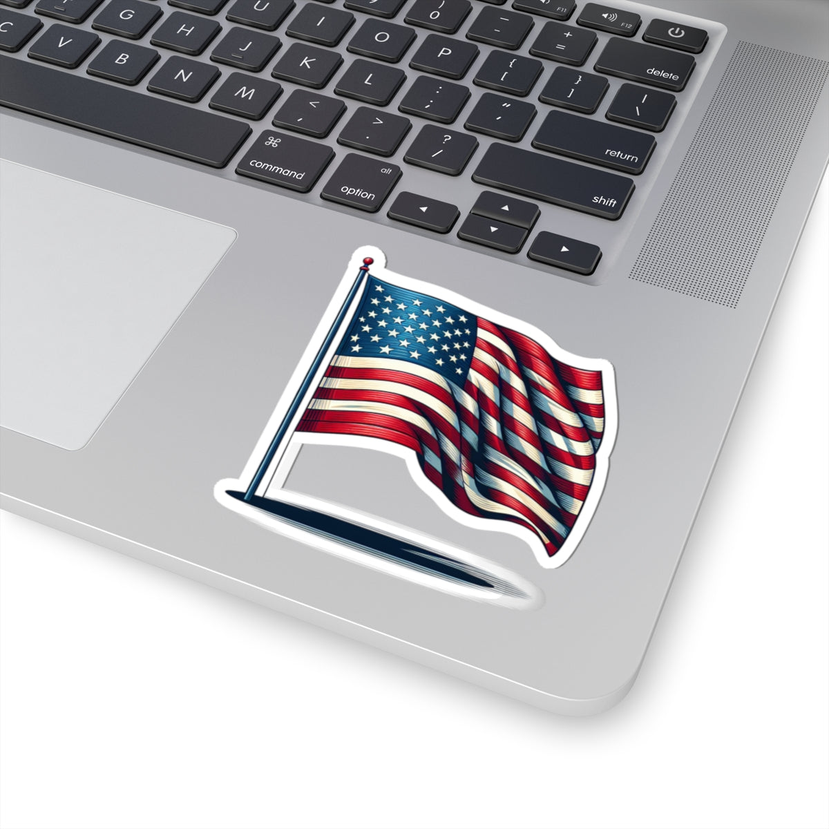 Patriotic Kiss-Cut Stickers | American Flag Decals for Laptops, Water Bottles, Scrapbooking, Fourth of July, Memorial Day - TRV
