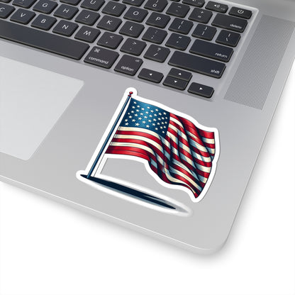 Patriotic Kiss-Cut Stickers | American Flag Decals for Laptops, Water Bottles, Scrapbooking, Fourth of July, Memorial Day - TRV