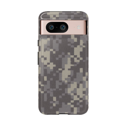 Digital camouflage tough phone case by Printify, rugged protective cover for smartphones with a durable camouflage design.