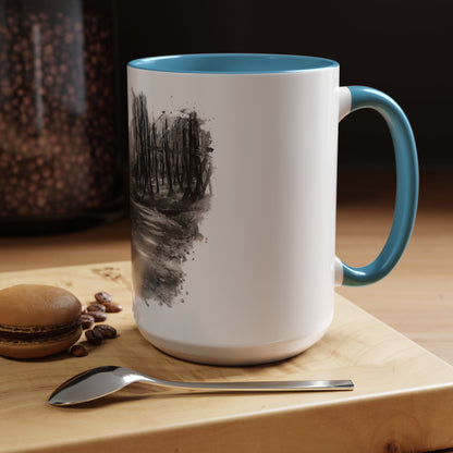 Moody Abstract Forest Coffee Mug | Unique Gift for Nature Lovers, Cozy Home Decor, Perfect for Coffee, Tea, and Hot Chocolate - TRV