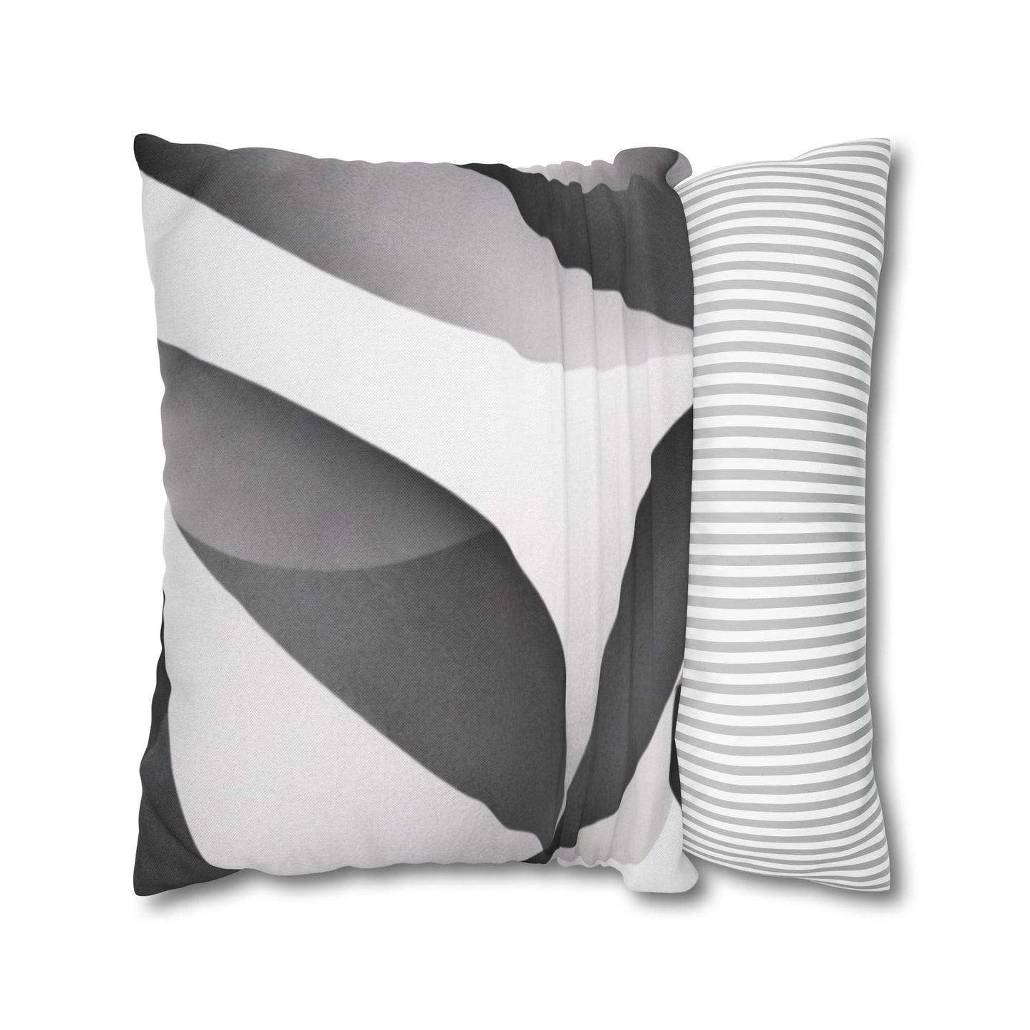 Abstract Black White Wave Pillowcase | Square Pillow