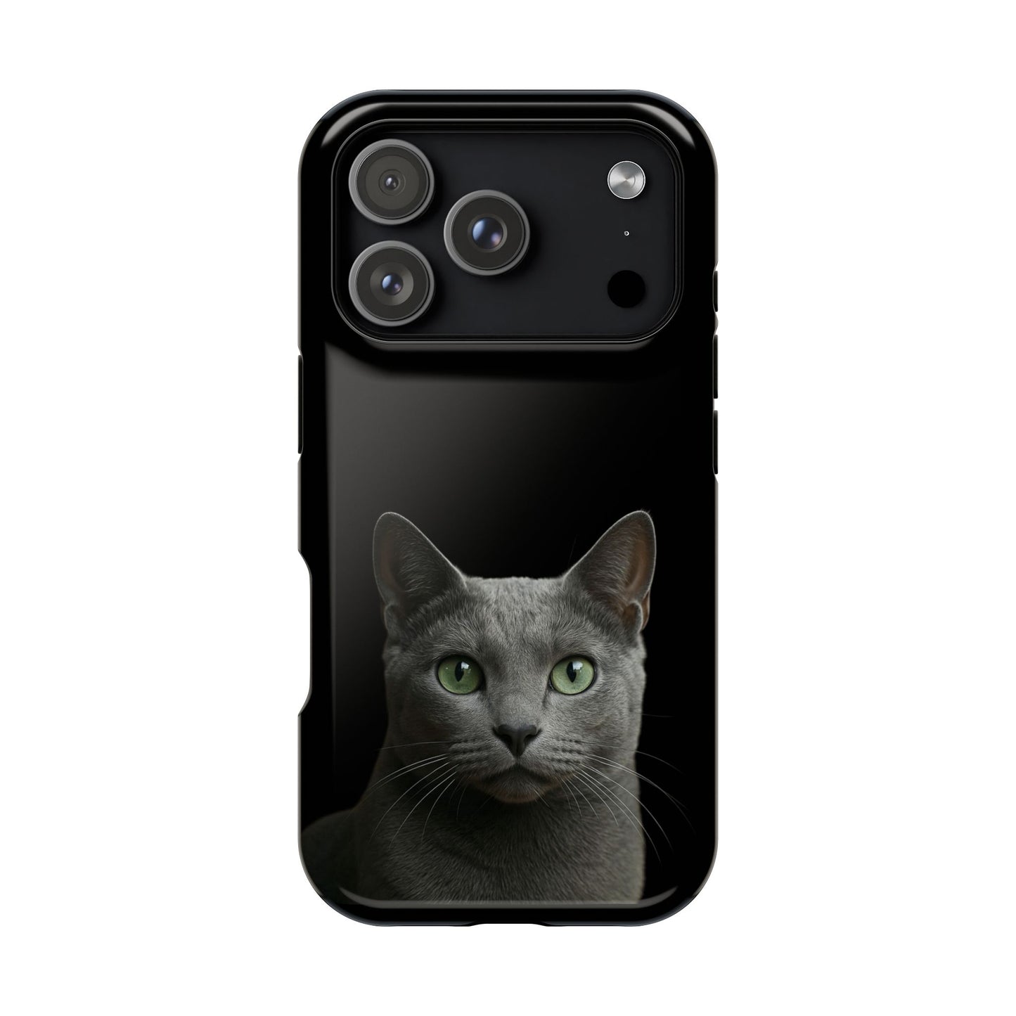 Russian Blue Cat Phone Case — Magnetic Impact-Resistant iPhone Cover
