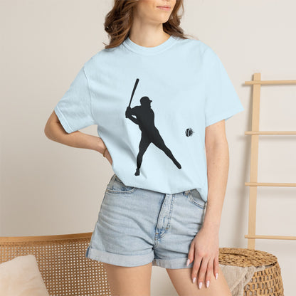 Unisex Baseball Silhouette Tee, Casual Wear, Sports Fan Apparel, Gift for Athletes, Summer Outing Outfit, Soft Cotton Shirt