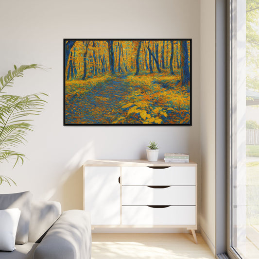 Vibrant Framed Canvas Art, Colorful Home Decor, Van Gogh Style Autumn Wall Hanging, Gifts for Nature Lovers, Wall Art Decoration