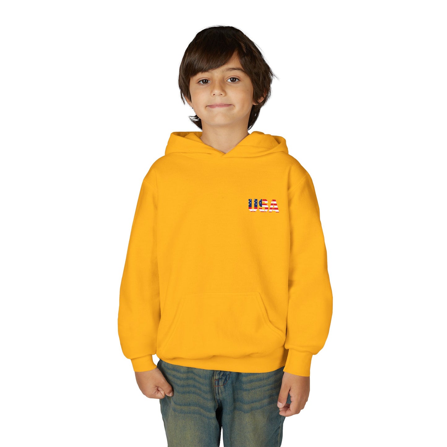 USA Flag Youth Hoodie, Youth Sweatshirt, Cool Hoodie for Kids, American Pride Apparel, Comfortable Boys and Girls Sweatshirt