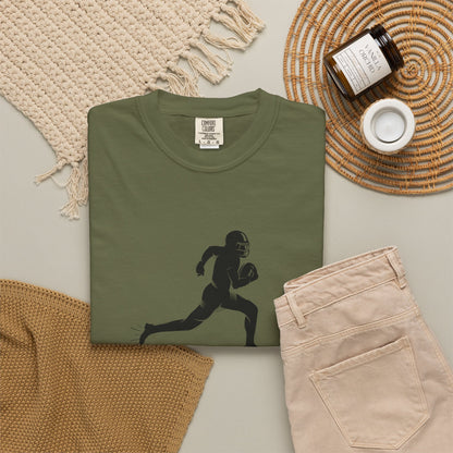 Football Player Graphic Unisex T-Shirt, Casual Sports Tee, Gift for Athletes, Workout Shirt, Everyday Wear, Unique Running Apparel