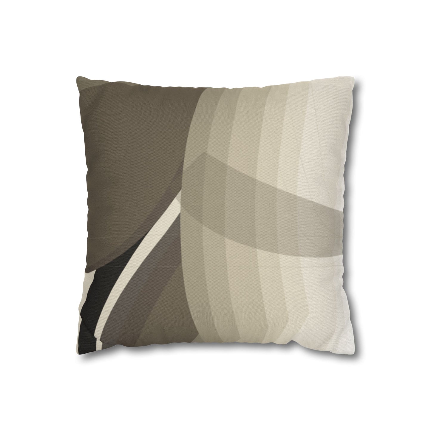 Abstract Neutral Leaf Artwork Pillowcase | Square Pillowcase