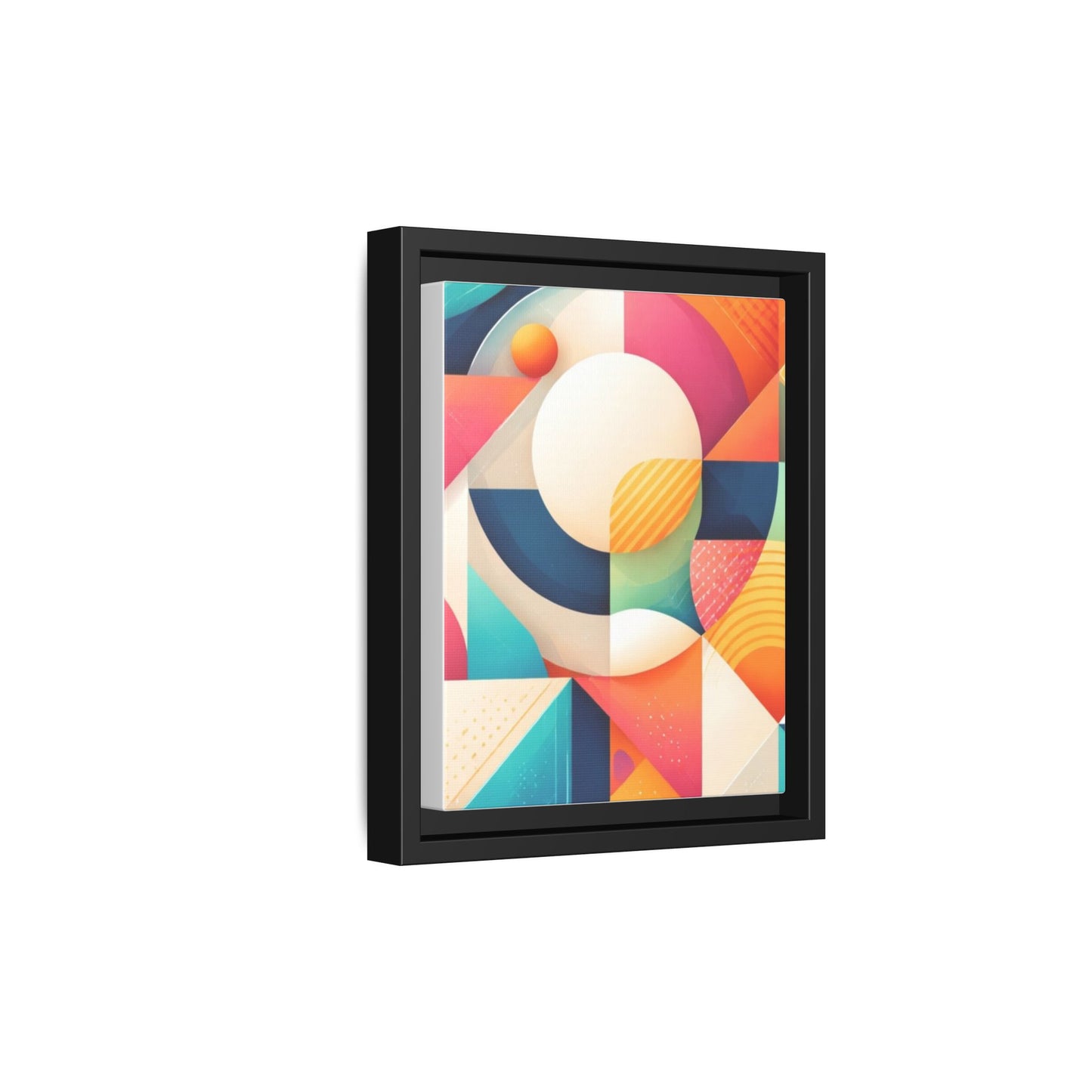Colorful Geometric Abstract Art Matte Canvas Framed