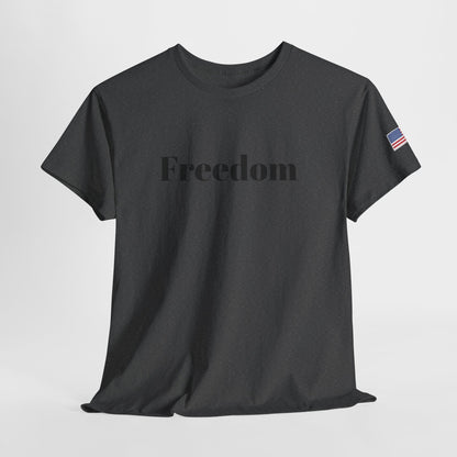 Freedom script tee | T-Shirt, American flag sleeve - TRV