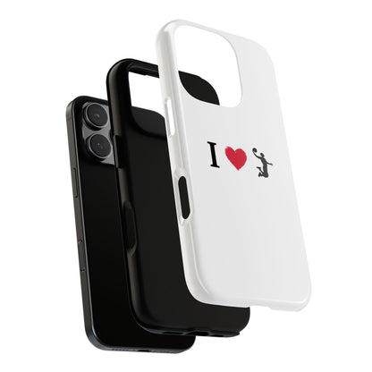 I Love Basketball Phone Case, Sporty Cell Cover, Basketball Gift for Players, Tough Cases, Love for Sports Accessories - TRV