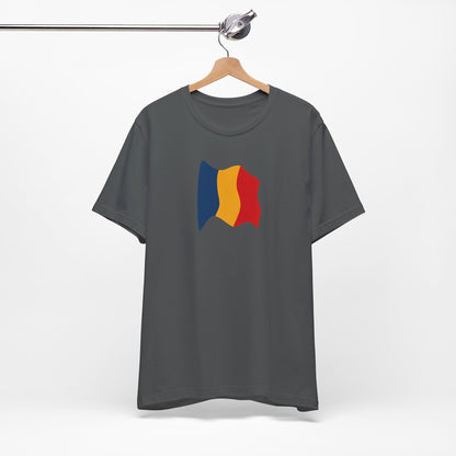 Romanian Flag Unisex Short Sleeve Tee, Casual Shirt, Travel T-Shirt, Gift for Romanians, Summer Outfit, Everyday Wear