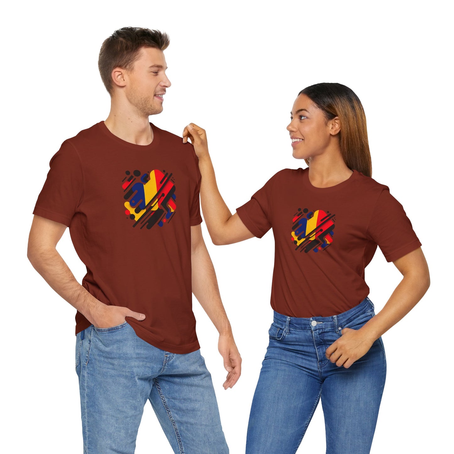 Artistic Heart Unisex Jersey Tee - Vibrant Graphic Tee, Casual Wear, Gift for Art Lovers, Birthday Surprise, Everyday Comfort - TRV