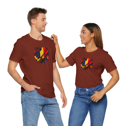 Artistic Heart Unisex Jersey Tee - Vibrant Graphic Tee, Casual Wear, Gift for Art Lovers, Birthday Surprise, Everyday Comfort - TRV
