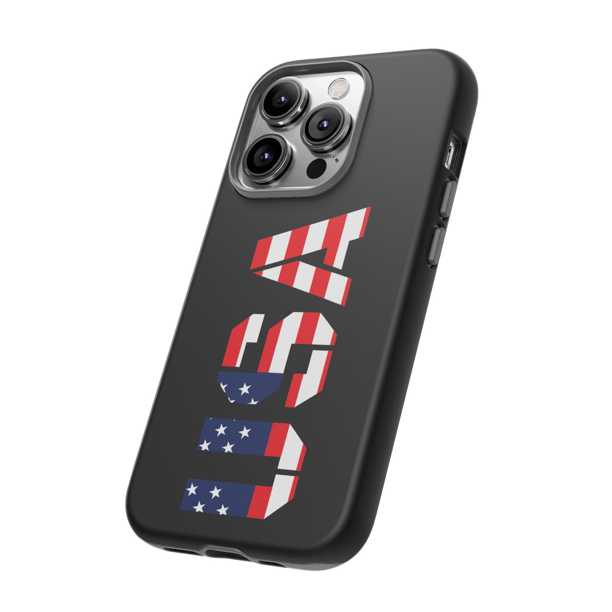 USA patriotic American flag phone case by Printify, featuring a tough protective design with a vibrant flag pattern.
