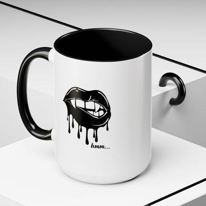 Vampire Lip Accent Coffee Mug - 11oz & 15oz - Unique Halloween Gift