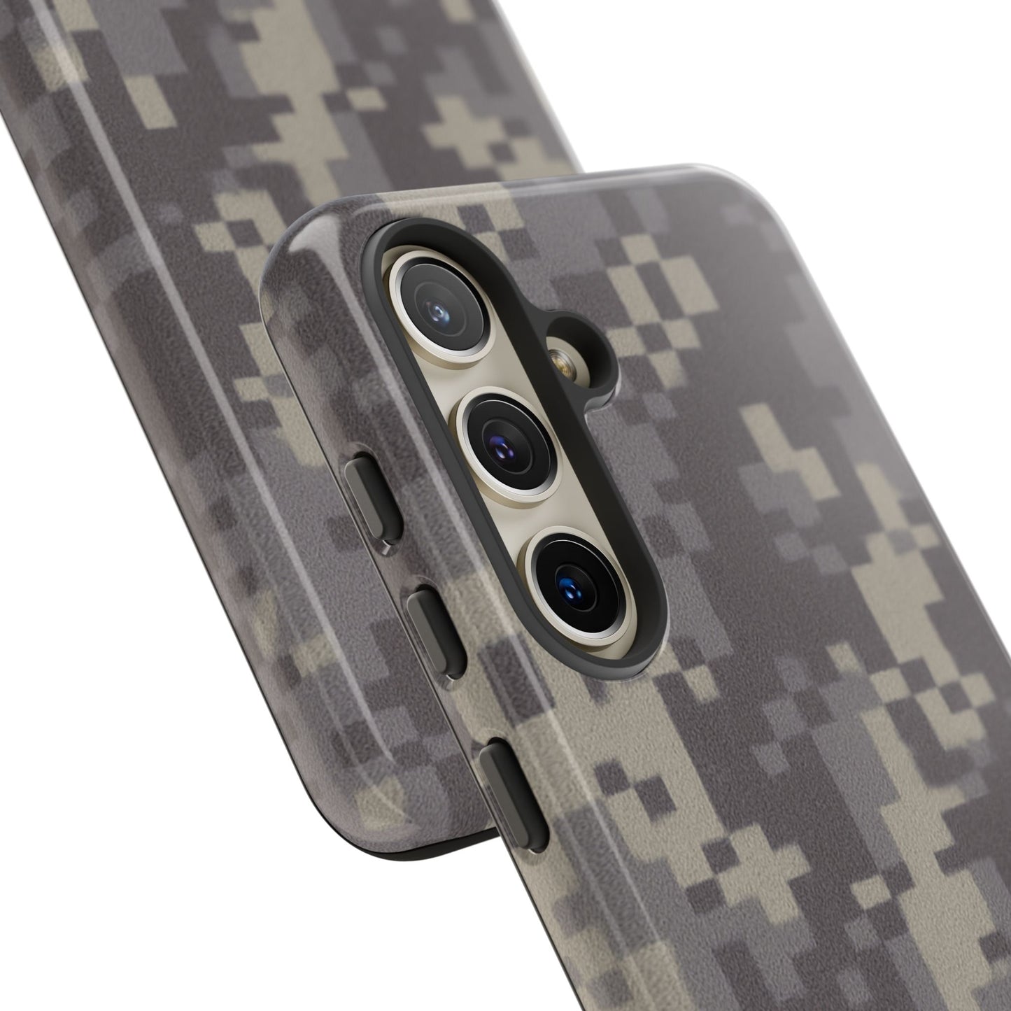 Digital camouflage tough phone case by Printify, rugged protective cover for smartphone with durable camo design.