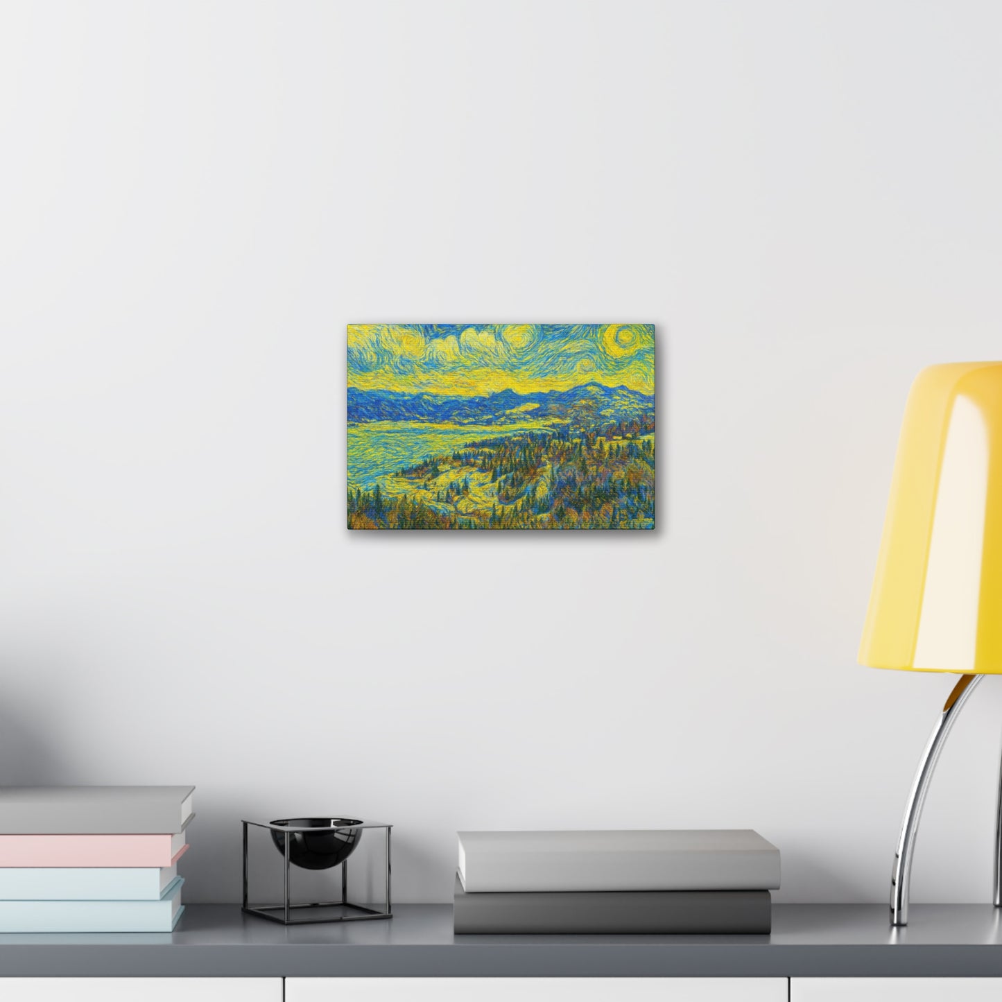 Vibrant Canvas Art, Framed Wall Decor, Modern Home Decor, Landscape Painting, Gift for Art Lovers, Art for Living Room