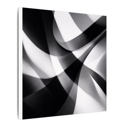 Abstract Black and White Swirl Matte Canvas