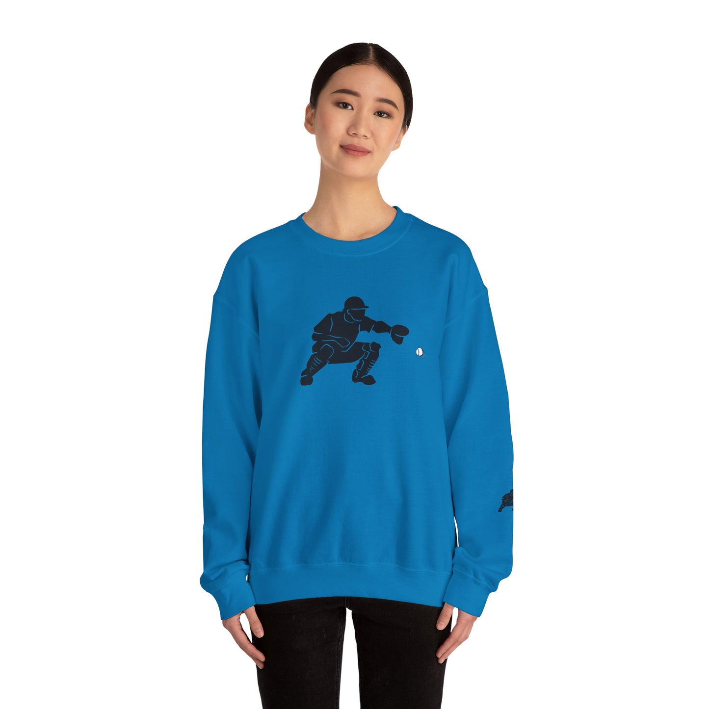 Baseball Catcher Crewneck Sweatshirt | Unisex Sports Apparel | Perfect for Game Days, Gifts, and Casual Wear | Baseball Lover's Gift - TRV