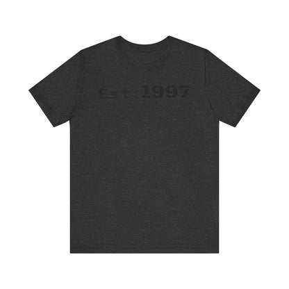 Est. 1997 Unisex Jersey Short Sleeve Tee - Vintage Style, Perfect for Birthdays, Casual Wear, Gifts, Anniversaries, Retro Fashion