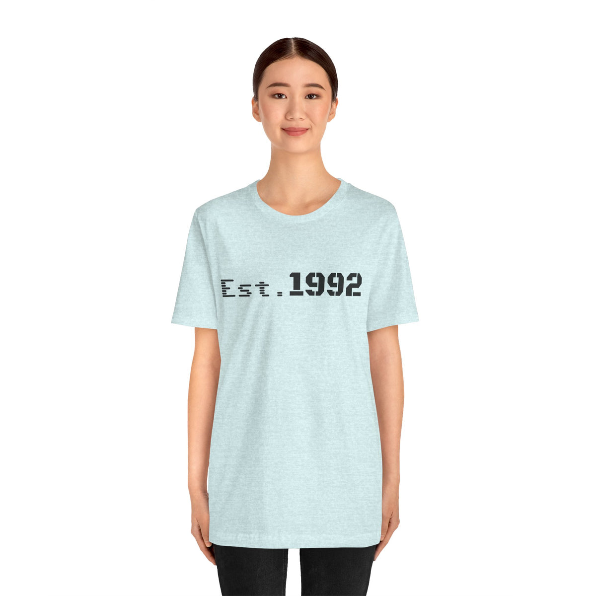 Vintage-style Est. 1992 T-Shirt by Printify featuring retro design and classic birth year graphic on soft fabric.