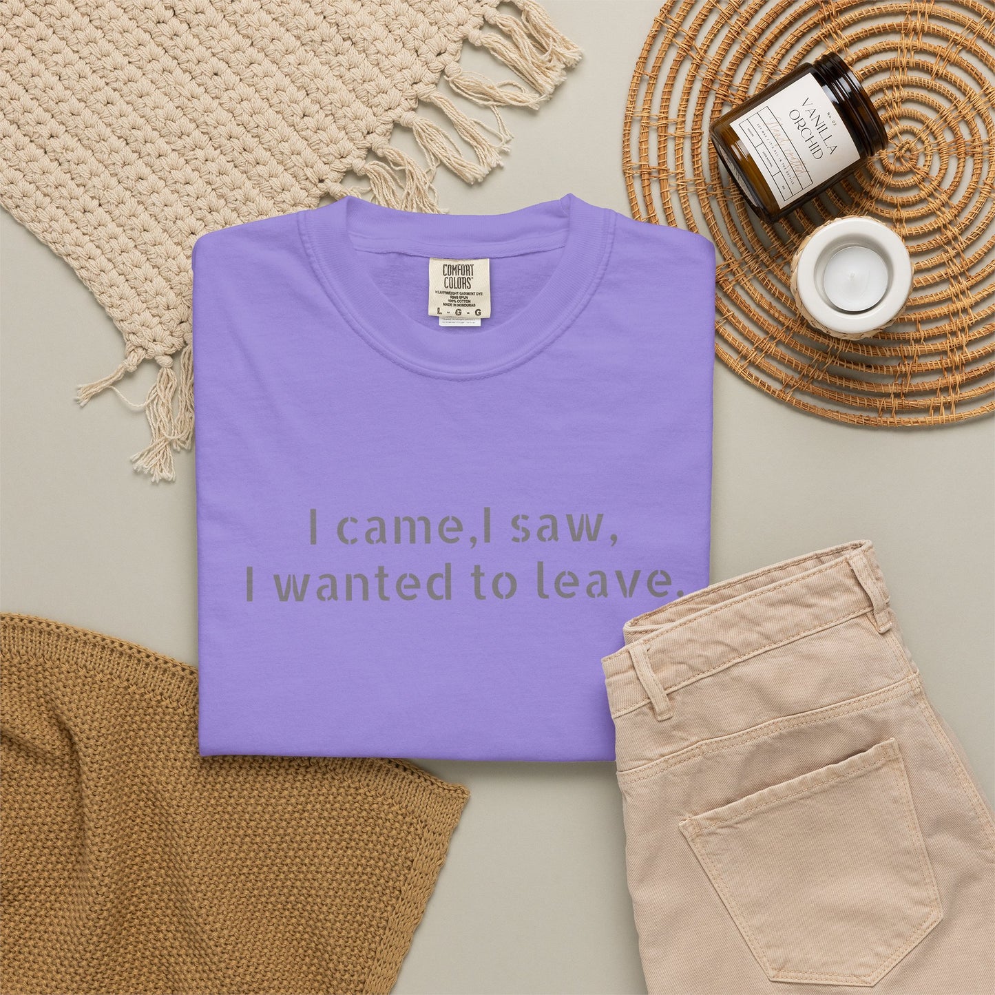 I came, I saw, I wanted to leave T-shirt | Minimal Text Tee