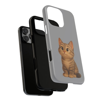 Cute Cat Phone Case, Kawaii Pet Accessory, Gift for Cat Lovers, Animal Phone Cover for Kids, Unique Kitty Design, Birthdays, Holidays - TRV