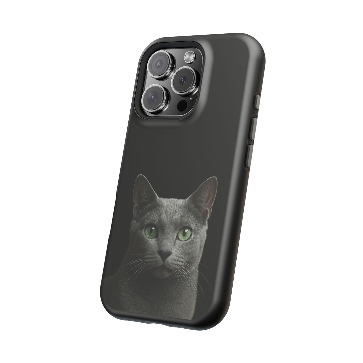 Russian Blue Cat Phone Case — Magnetic Impact-Resistant iPhone Cover
