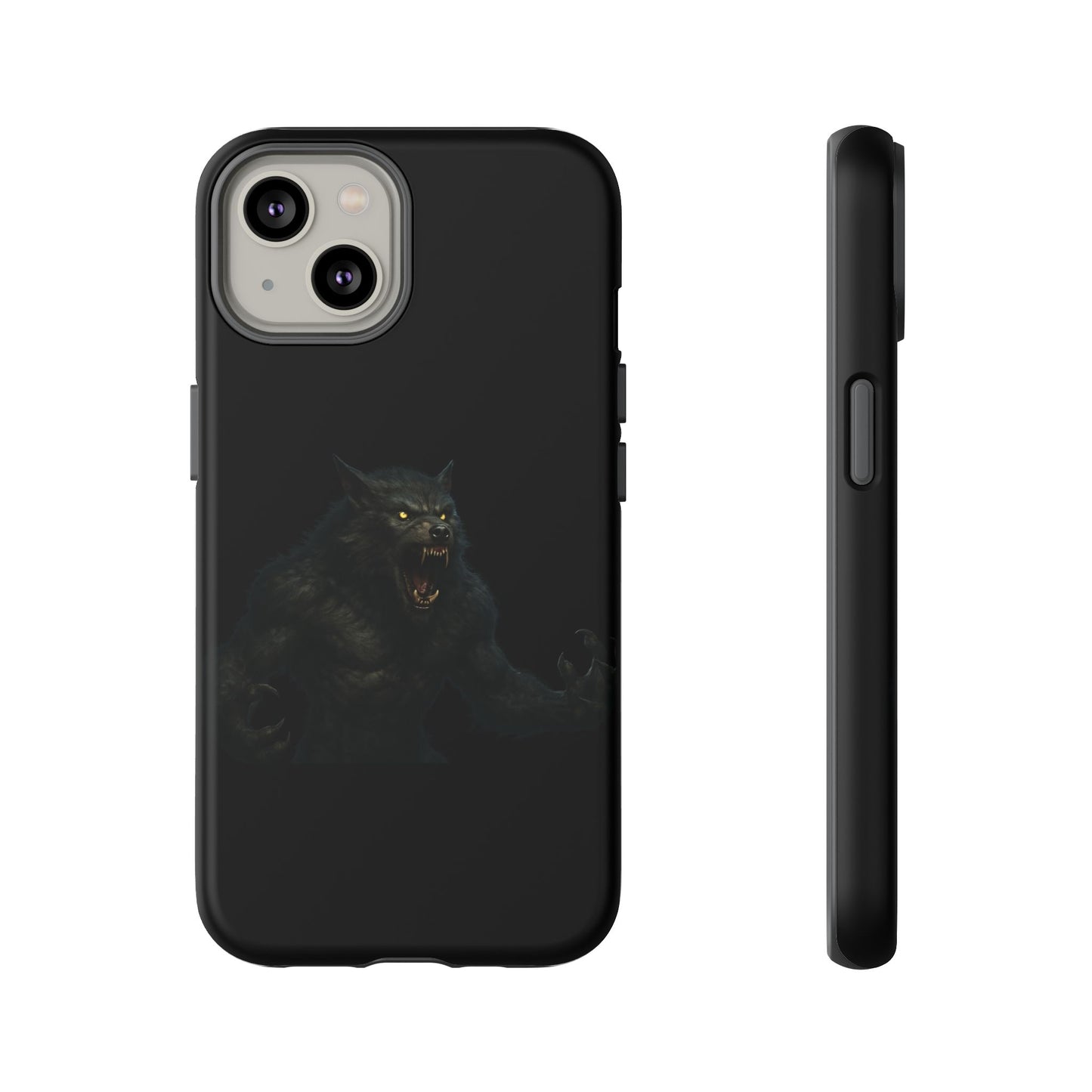 Werewolf Phone Case, Tough Cases, Black Panther Design, Gift for Animal Lovers, Phone Accessories, Fierce Phone Protection - TRV