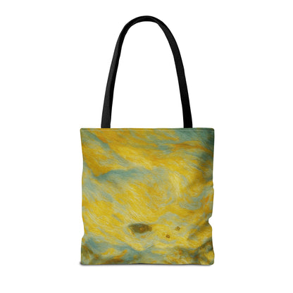 Eco-friendly canvas tote bag featuring an artistic abstract design, perfect for beach or casual outings.