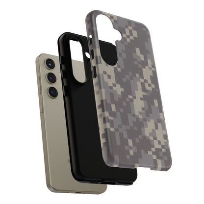 Digital camouflage tough phone case by Printify, rugged protective cover for smartphones with camouflage design.