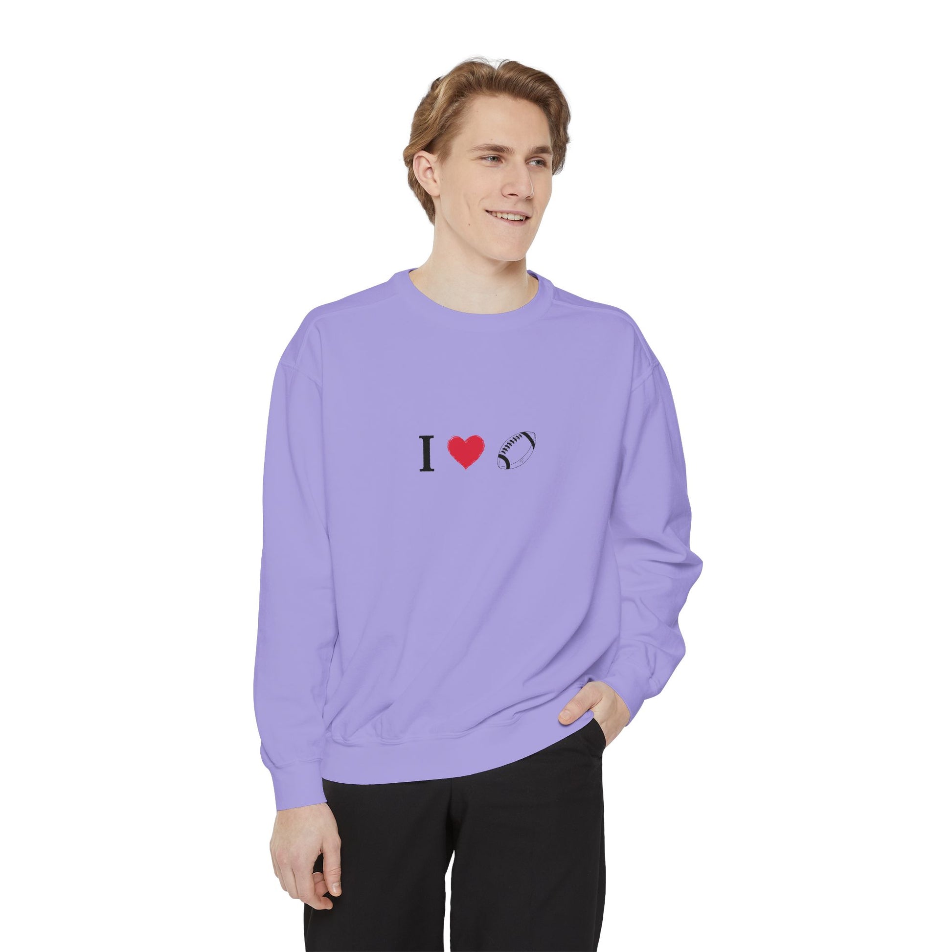 Unisex Sweatshirt, I love Football, Cozy, Perfect for Everyday Wear, Gift Idea for Friends, Couples, and Special Occasions - TRV