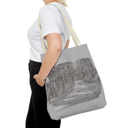 Scenic Path Tote Bag, Reversible Tote, Eco-Friendly Shopper, Outdoor Adventure Bag, Gift for Nature Lovers, Stylish Carryall - TRV