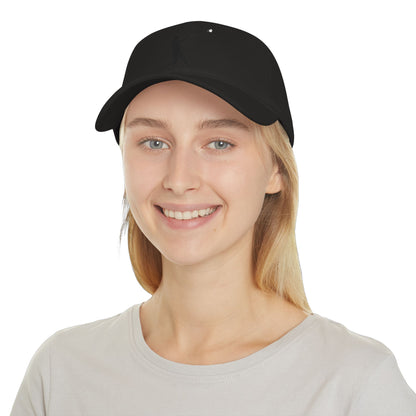 Silhouette Batter baseball cap by Printify, featuring a classic hat design with a batter silhouette graphic on the front.