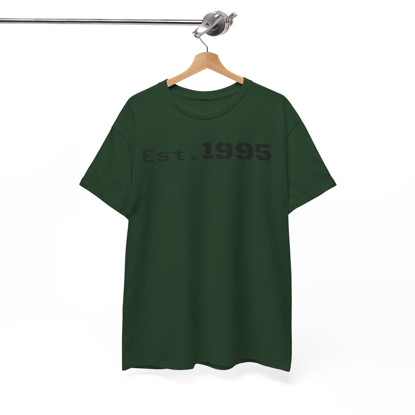 Unisex Heavy Cotton Tee - Est. 1995, Vintage Birthday Gift, Customizable Tee, Retro Unisex Shirt, Casual Everyday Wear