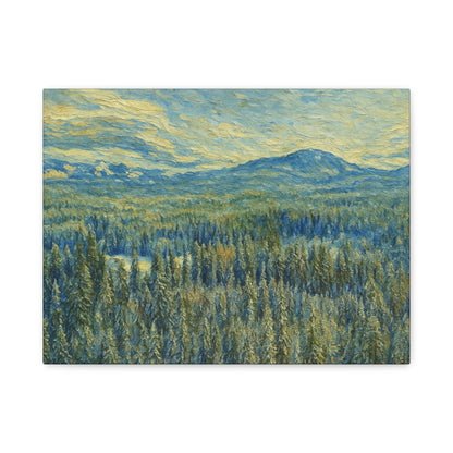 Scenic Landscape Canvas Print, Rustic Home Decor, Wall Art for Nature Lovers, Gift for Art Enthusiasts, Serene Forest Artwork - TRV