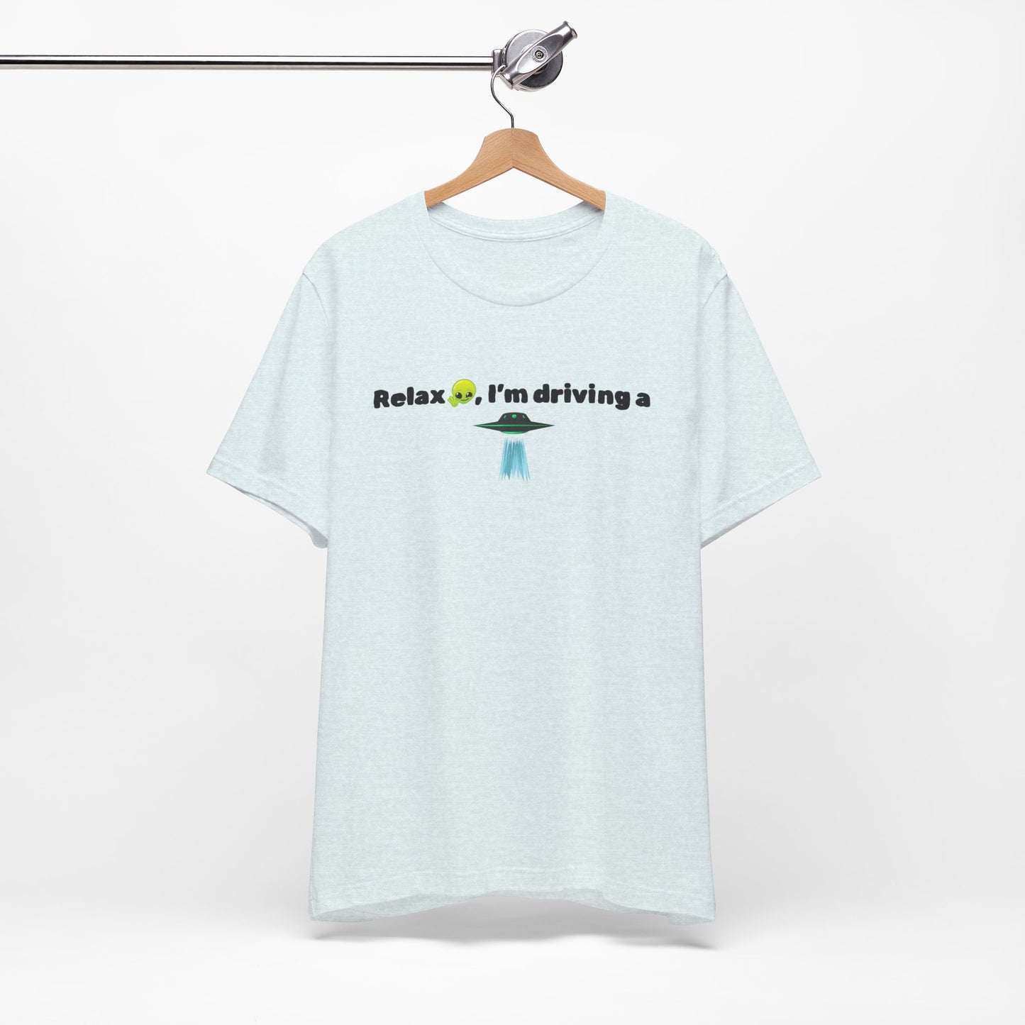 Alien Driving Unisex Tee - Fun Casual Shirt, Gifts for UFO Lovers, Quirky Humor T-Shirt, Perfect for Road Trips, Unique Birthday Present