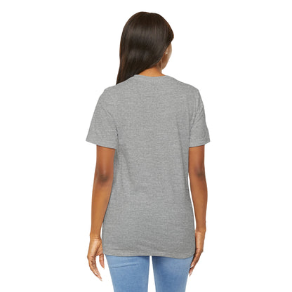 Black graphic T-shirt from Printify featuring "Established 2008" text and minimal design on the front.