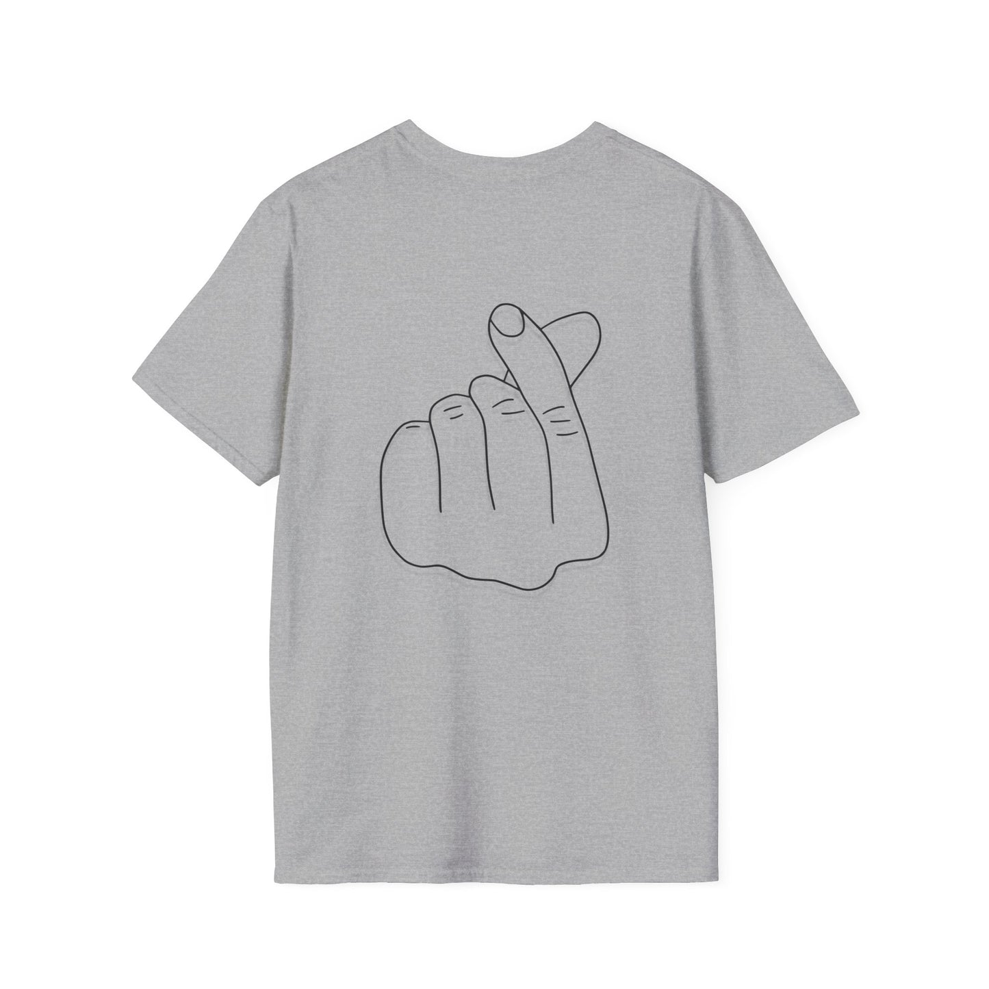 Trendy Unisex Softstyle T-Shirt with Love Hand Gesture Design