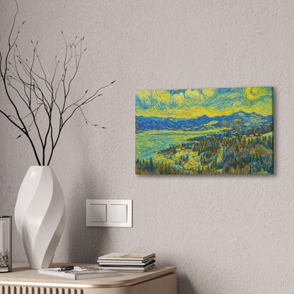 Vibrant Canvas Art, Framed Wall Decor, Modern Home Decor, Landscape Painting, Gift for Art Lovers, Art for Living Room