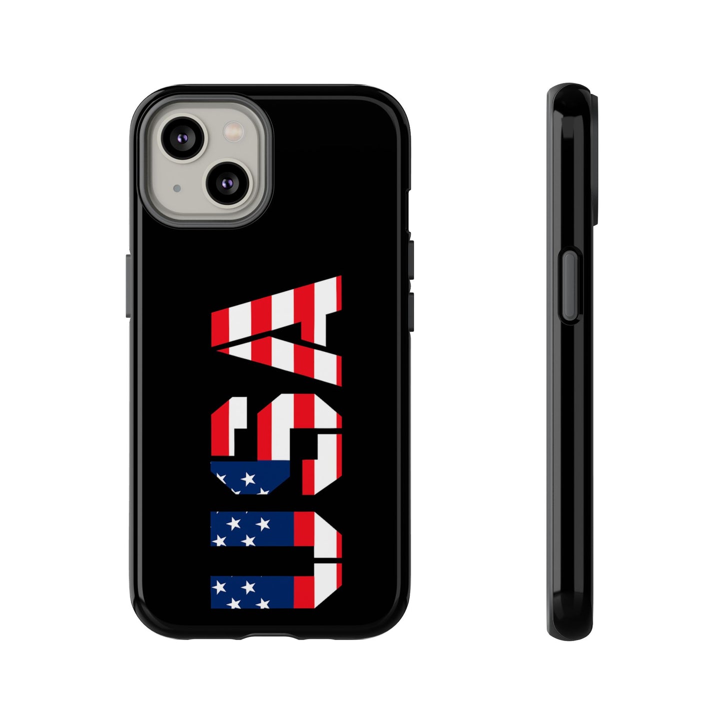 USA patriotic American flag phone case by Printify, rugged protective cover with bold flag design for smartphones.