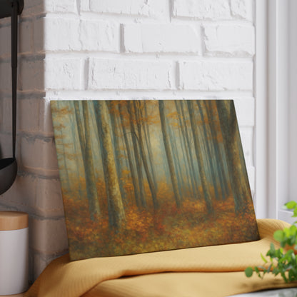 Autumn Woodland Misty Forest Glass Cutting Board - view 11