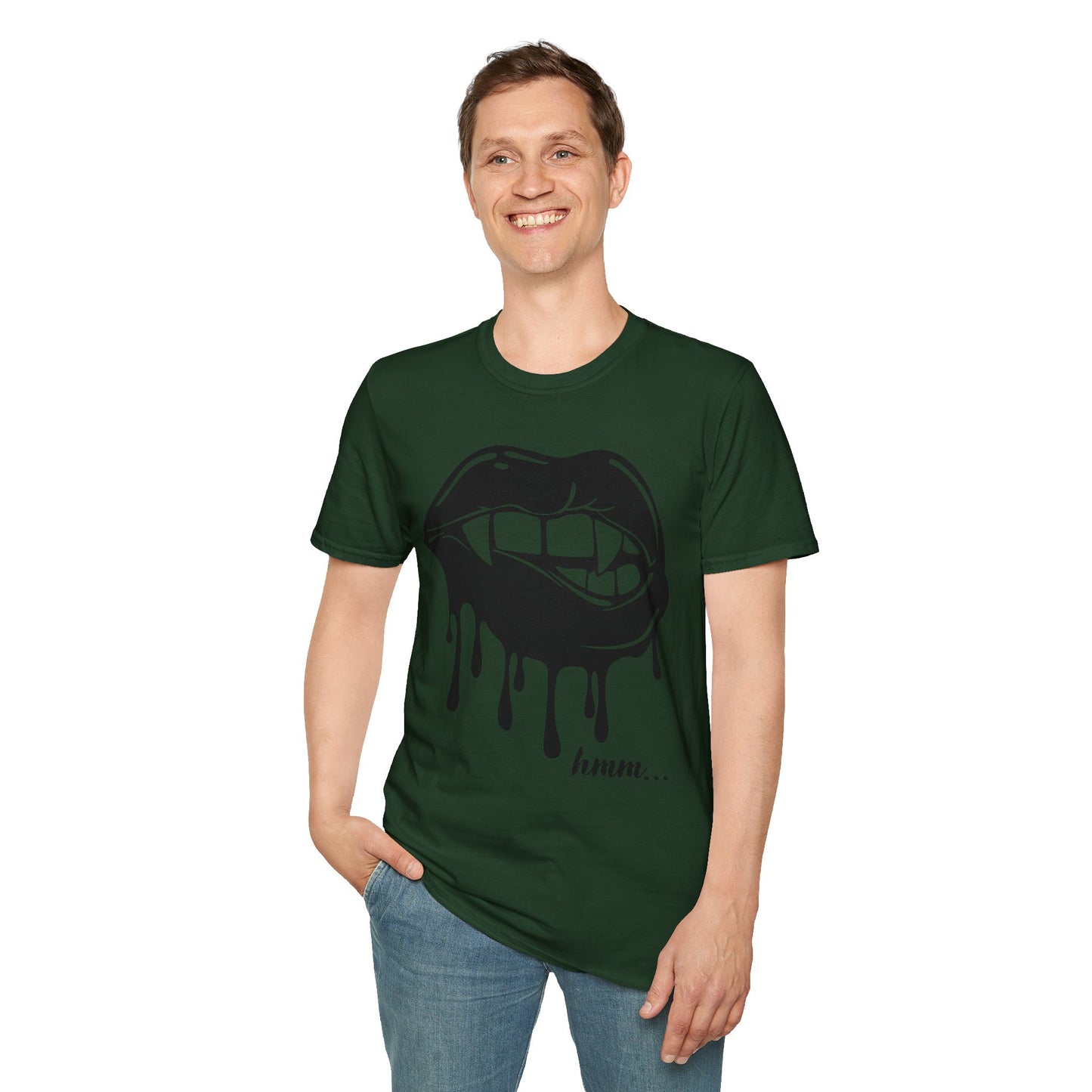 Edgy Graphic Unisex T-Shirt - Dripping Mouth Design, Cool Tee, Trendy Shirt, Hipster Top, Streetwear, Alternative Fashion, Holiday Gift