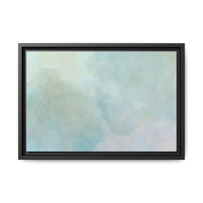 Soft abstract pastel watercolor design on matte canvas, featuring gentle colors and artistic brushstrokes by Printify.