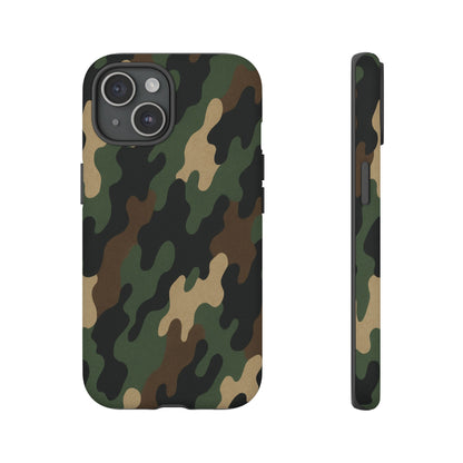 Camouflage tough phone case by Printify, rugged camo protective case for smartphones with a durable design.