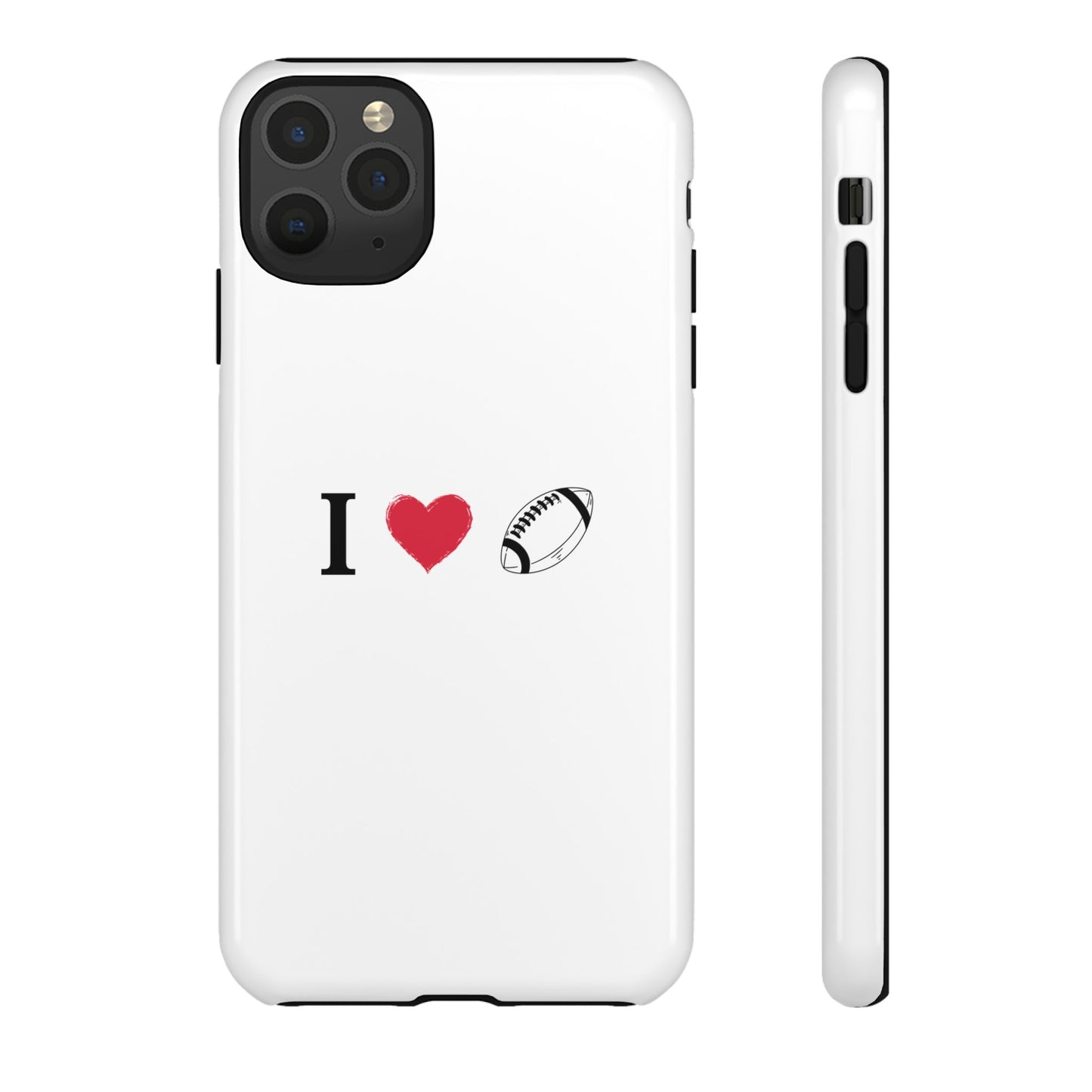 Football Love Phone Case - Tough Cases, Unique Sports Lover Gift, Personalized Cellphone Cover, Birthday Present, Sports Equipment - TRV